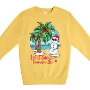 Let It Snow… Somewhere Else – Tropical Christmas Fun Premium Crewneck Sweatshirt