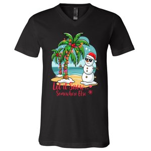 Let It Snow… Somewhere Else – Tropical Christmas Fun V-Neck T-Shirt