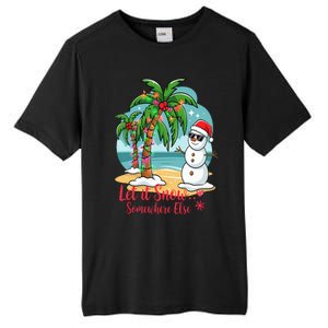 Let It Snow… Somewhere Else – Tropical Christmas Fun Tall Fusion ChromaSoft Performance T-Shirt