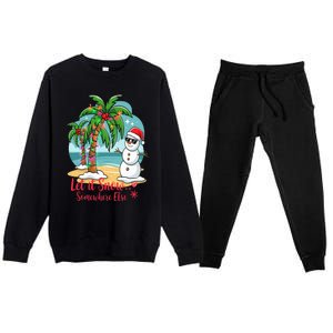 Let It Snow… Somewhere Else – Tropical Christmas Fun Premium Crewneck Sweatsuit Set