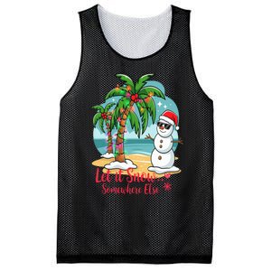 Let It Snow… Somewhere Else – Tropical Christmas Fun Mesh Reversible Basketball Jersey Tank