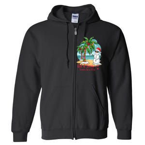 Let It Snow… Somewhere Else – Tropical Christmas Fun Full Zip Hoodie