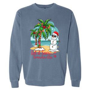 Let It Snow… Somewhere Else – Tropical Christmas Fun Garment-Dyed Sweatshirt