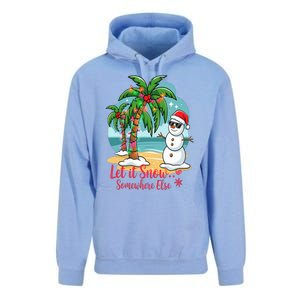 Let It Snow… Somewhere Else – Tropical Christmas Fun Unisex Surf Hoodie