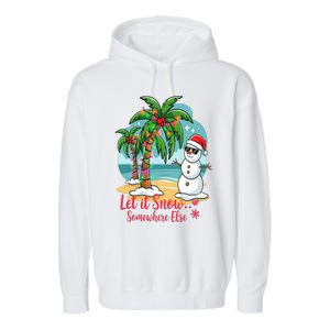 Let It Snow… Somewhere Else – Tropical Christmas Fun Garment-Dyed Fleece Hoodie