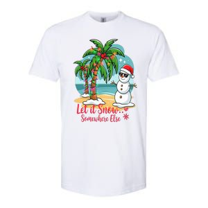 Let It Snow… Somewhere Else – Tropical Christmas Fun Softstyle CVC T-Shirt