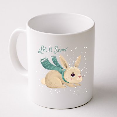 Let It Snow Adorable Winter Bunny Cute Rabbit Christmas Gift Coffee Mug