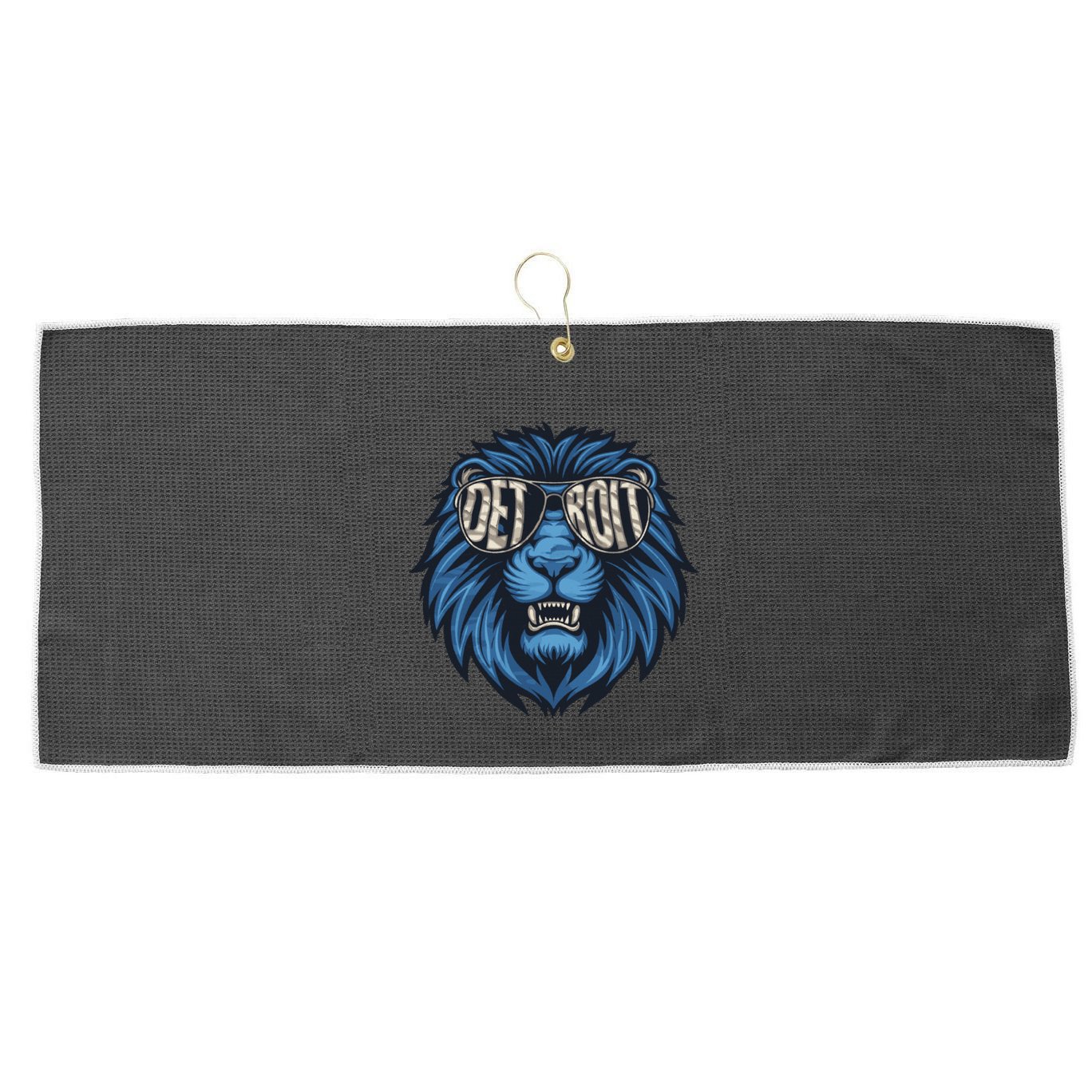 Lions Inspirational Strength And Courage Large Microfiber Waffle Golf Towel