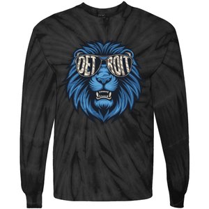 Lions Inspirational Strength And Courage Tie-Dye Long Sleeve Shirt