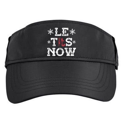 Let It Snow Le Tits Now Funny Winter Snowflake Christmas Gift Adult Drive Performance Visor