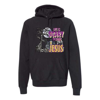 Life Is Scary Without Jesus Halloween Costume Premium Hoodie