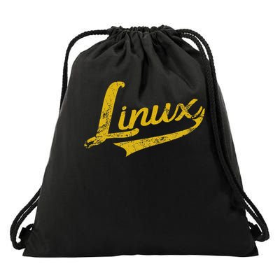 Linux It Systems Engineer Nerd Geek Throwback Drawstring Bag