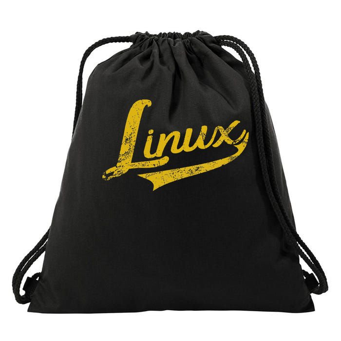 Linux It Systems Engineer Nerd Geek Throwback Drawstring Bag