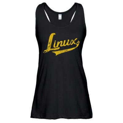 Linux It Systems Engineer Nerd Geek Throwback Ladies Essential Flowy Tank
