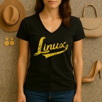 Linux It Systems Engineer Nerd Geek Throwback Women's V-Neck T-Shirt