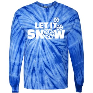 Let It Snow Gift Tie-Dye Long Sleeve Shirt