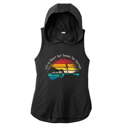 Life Is Short Guitar But Sweet For Certain Ladies PosiCharge Tri-Blend Wicking Draft Hoodie Tank