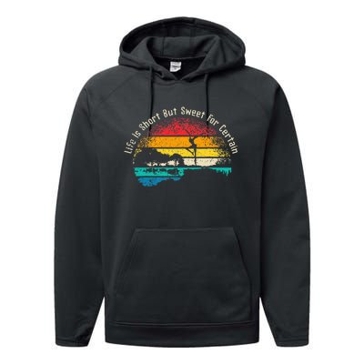 Life Is Short Guitar But Sweet For Certain Performance Fleece Hoodie