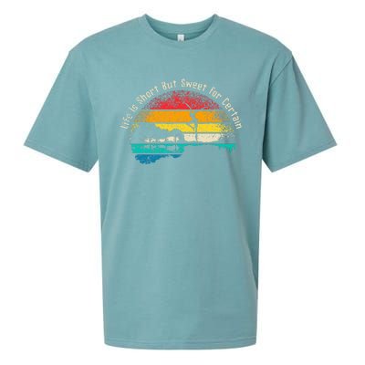 Life Is Short Guitar But Sweet For Certain Sueded Cloud Jersey T-Shirt