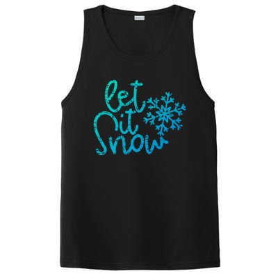 Let It Snow Christmas Snowflake Gift PosiCharge Competitor Tank