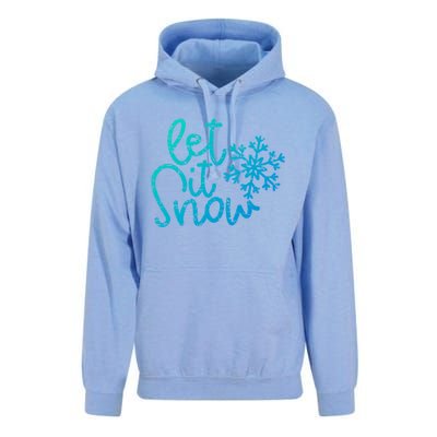 Let It Snow Christmas Snowflake Gift Unisex Surf Hoodie