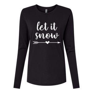 Let It Snow Gift Womens Cotton Relaxed Long Sleeve T-Shirt