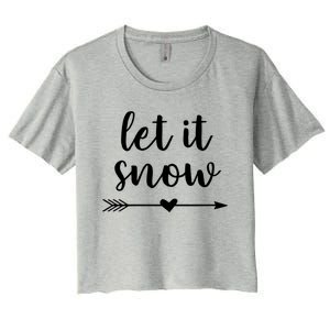 Let It Snow Gift Women's Crop Top Tee