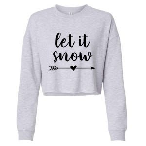 Let It Snow Gift Cropped Pullover Crew