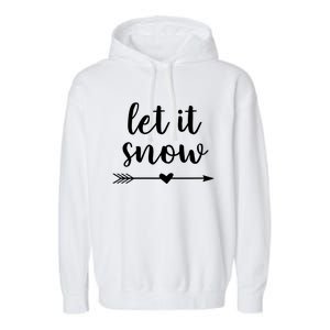 Let It Snow Gift Garment-Dyed Fleece Hoodie