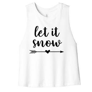 Let It Snow Gift Women's Racerback Cropped Tank