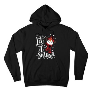 Let It Snow Christmas Snowman Hoodie