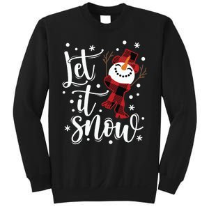 Let It Snow Christmas Snowman Sweatshirt