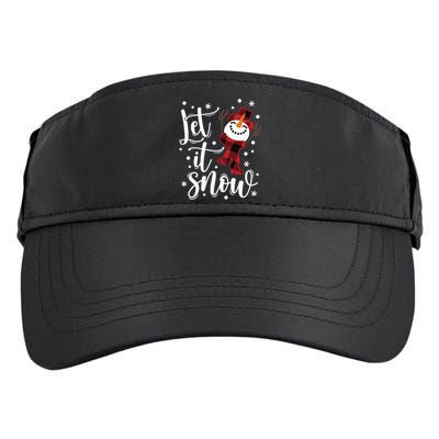 Let It Snow Christmas Snowman Adult Drive Performance Visor