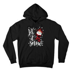 Let It Snow Christmas Snowman Tall Hoodie