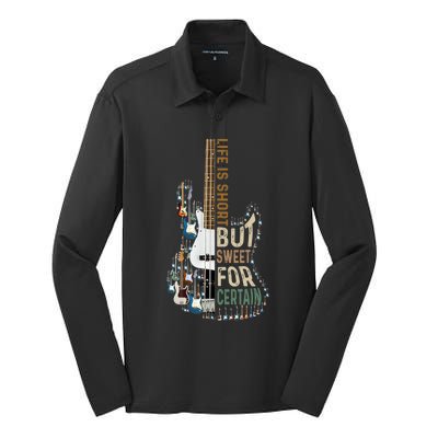 Life Is Short But Sweet For Certain Guitar Lover Music Lover Silk Touch Performance Long Sleeve Polo