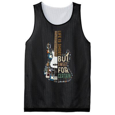 Life Is Short But Sweet For Certain Guitar Lover Music Lover Mesh Reversible Basketball Jersey Tank