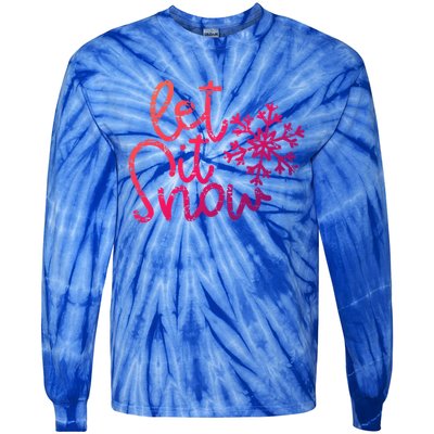 Let It Snow Christmas Snowflake Gift Tie-Dye Long Sleeve Shirt