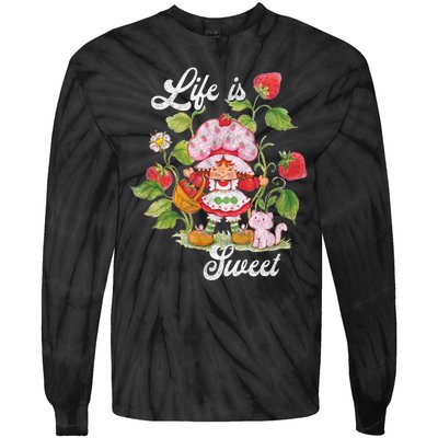 Life Is Sweet Vintage Berry Garden Funny Gift Tie-Dye Long Sleeve Shirt