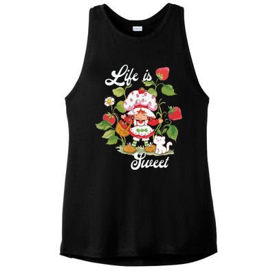 Life Is Sweet Vintage Berry Garden Ladies PosiCharge Tri-Blend Wicking Tank