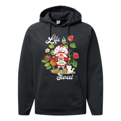 Life Is Sweet Vintage Berry Garden Performance Fleece Hoodie