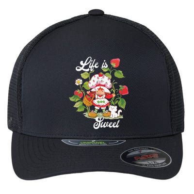 Life Is Sweet Vintage Berry Garden Flexfit Unipanel Trucker Cap
