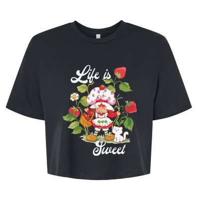 Life Is Sweet Vintage Berry Garden Bella+Canvas Jersey Crop Tee