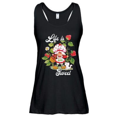 Life Is Sweet Vintage Berry Garden Ladies Essential Flowy Tank