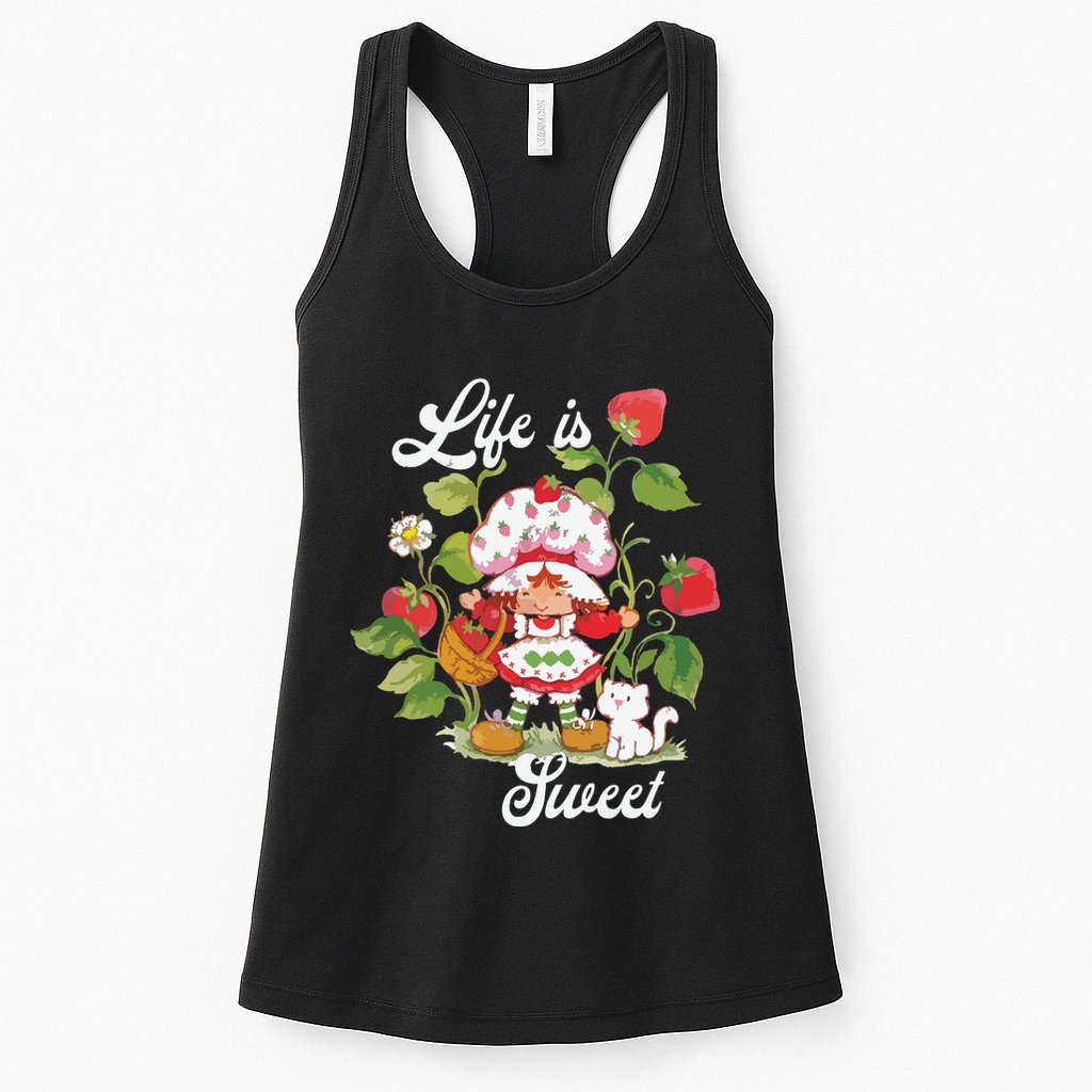 Life Is Sweet Vintage Berry Garden Womens Tank Top