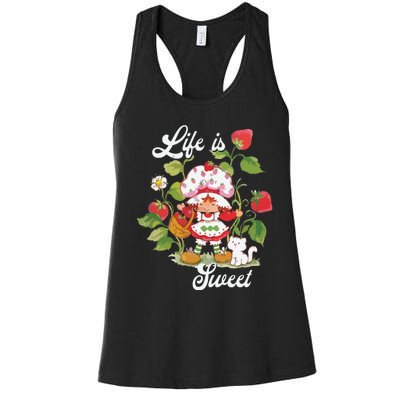 Life Is Sweet Vintage Berry Garden Women's Racerback Tank