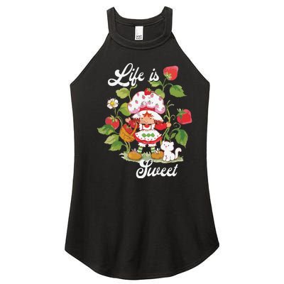 Life Is Sweet Vintage Berry Garden Women’s Perfect Tri Rocker Tank