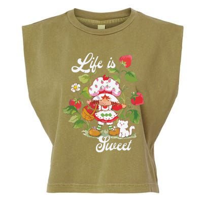 Life Is Sweet Vintage Berry Garden Garment-Dyed Women's Muscle Tee