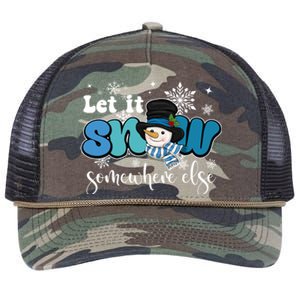 Let It Snow Somewhere Else Retro Rope Trucker Hat Cap