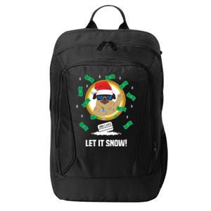 Let It Snow Santa Cocaine Adult Humor Dog Pug Cool Funny Gag Gift City Backpack