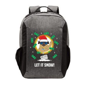 Let It Snow Santa Cocaine Adult Humor Dog Pug Cool Funny Gag Gift Vector Backpack